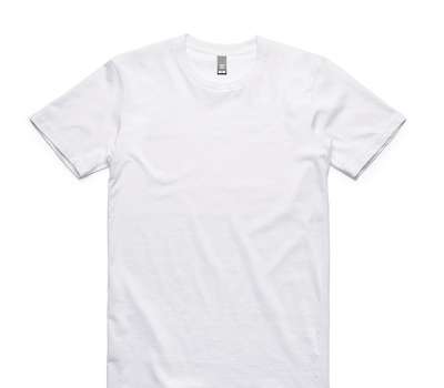 Custom AS Colour 100% Cotton White T-Shirt
