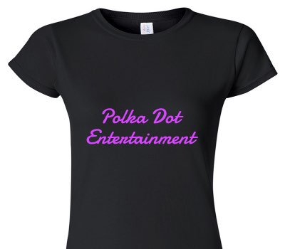 Custom Womens Soft Style 100% Cotton Black T-Shirt