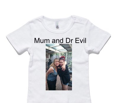 Custom AS Colour White Baby T-Shirt