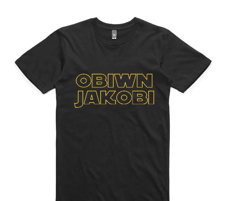 Custom AS Colour 100% Cotton Black T-Shirt