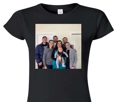 Custom Womens Soft Style 100% Cotton Black T-Shirt