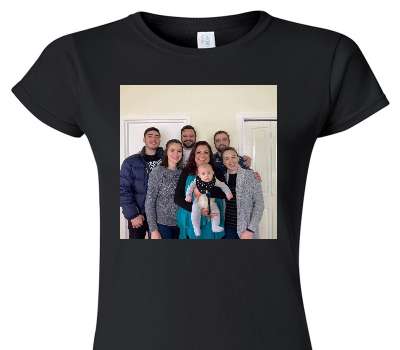 Custom Womens Soft Style 100% Cotton Black T-Shirt
