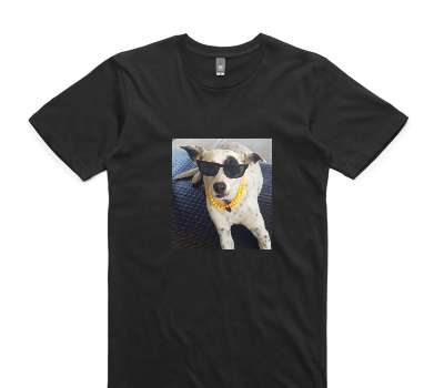 Custom AS Colour 100% Cotton Black T-Shirt