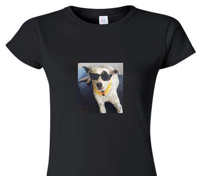 Custom Womens Soft Style 100% Cotton Black T-Shirt