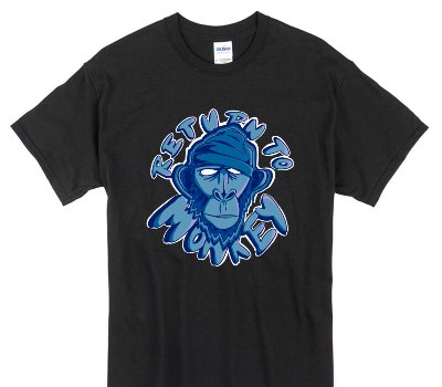 Custom Gildan 100% Cotton Black T-Shirt