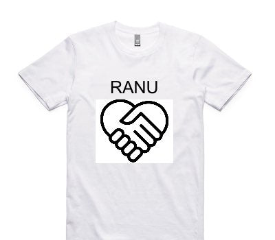 Custom AS Colour 100% Cotton White T-Shirt