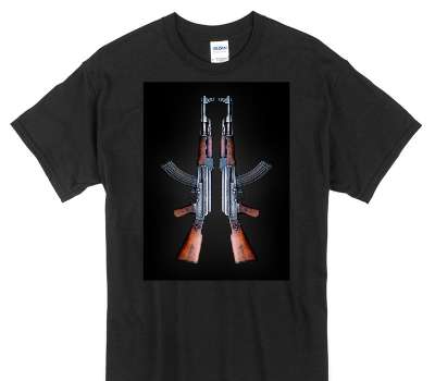 Custom Gildan 100% Cotton Black T-Shirt