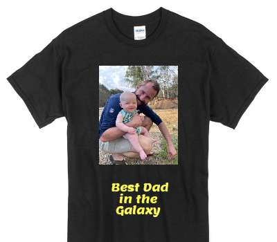 Custom Gildan 100% Cotton Black T-Shirt