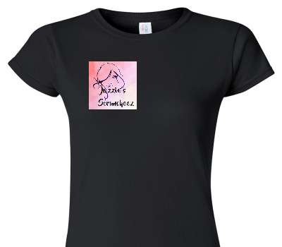 Custom Womens Soft Style 100% Cotton Black T-Shirt