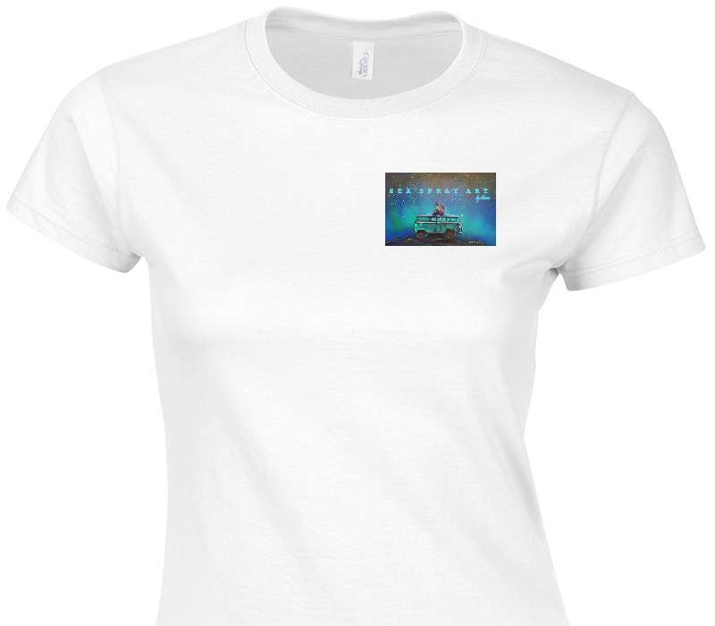 Custom Womens Soft Style 100% Cotton White T-Shirt