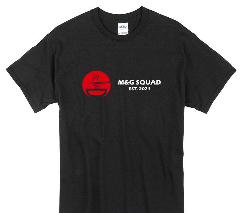 Custom Gildan 100% Cotton Black T-Shirt