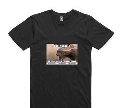 Custom AS Colour 100% Cotton Black T-Shirt