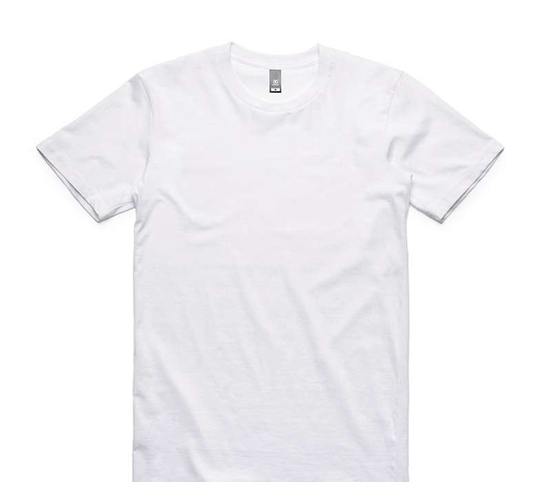 Custom AS Colour 100% Cotton White T-Shirt
