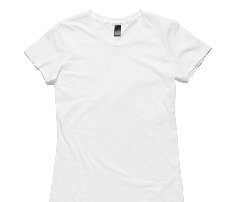 Custom Womens AS Colour 100% Cotton White T-Shirt