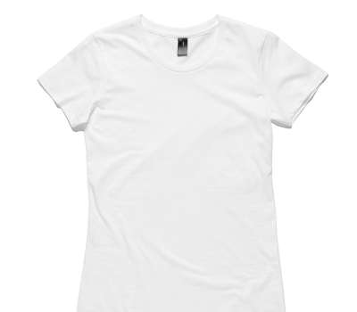 Custom Womens AS Colour 100% Cotton White T-Shirt