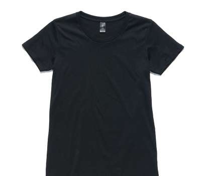 Custom Womens AS Colour 100% Cotton Black T-Shirt