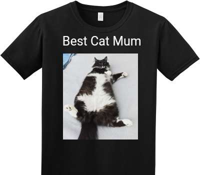 Custom Adult Soft Style 100% Cotton Black T-Shirt
