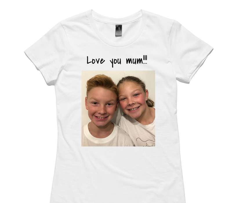 Custom Womens AS Colour 100% Cotton White T-Shirt