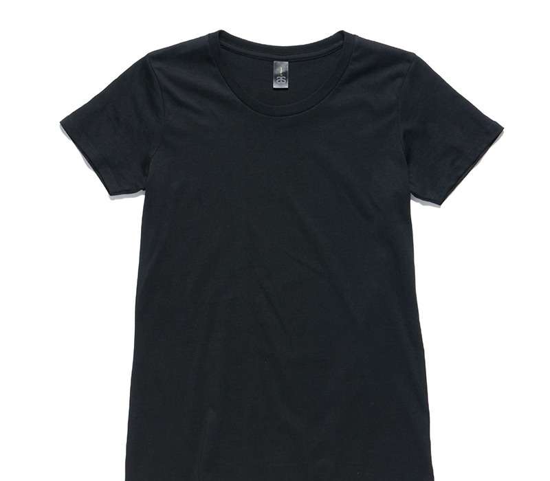 Custom Womens AS Colour 100% Cotton Black T-Shirt