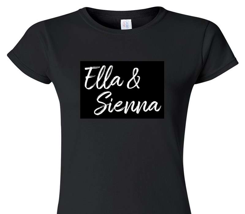 Custom Womens Soft Style 100% Cotton Black T-Shirt