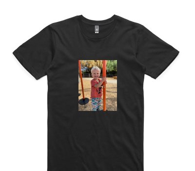 Custom AS Colour 100% Cotton Black T-Shirt