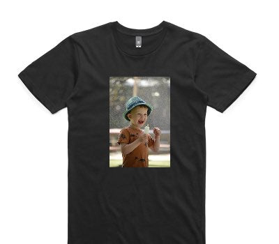 Custom AS Colour 100% Cotton Black T-Shirt