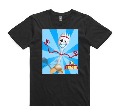 Custom AS Colour 100% Cotton Black T-Shirt