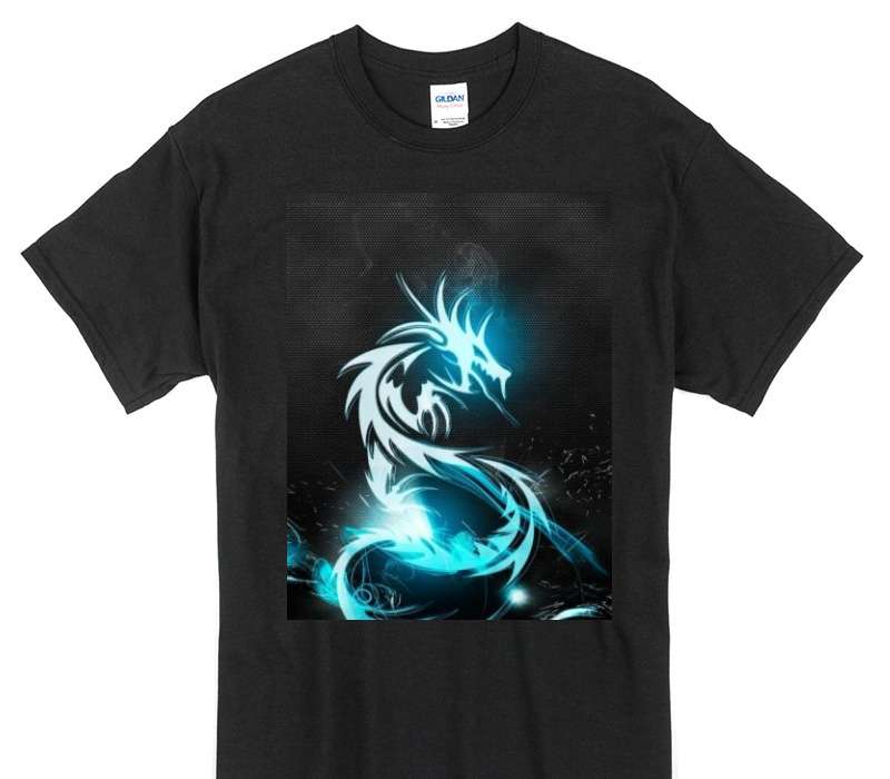 Custom Gildan 100% Cotton Black T-Shirt