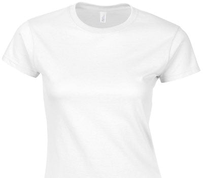 Custom Womens Soft Style 100% Cotton White T-Shirt