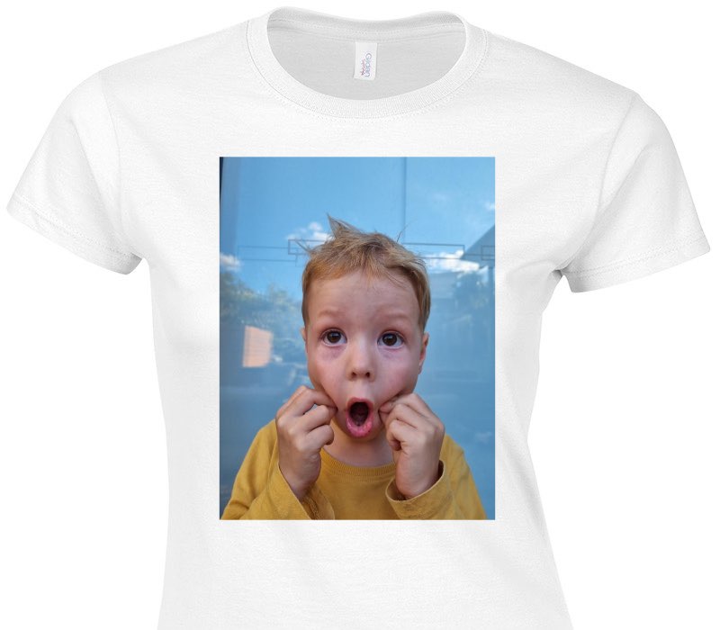 Custom Womens Soft Style 100% Cotton White T-Shirt