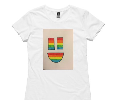 Custom Womens AS Colour 100% Cotton White T-Shirt