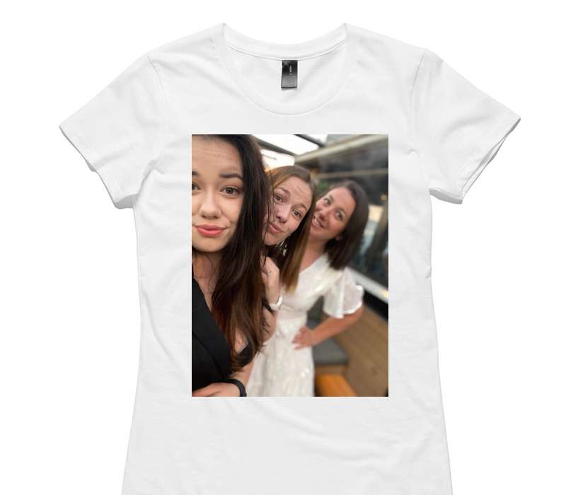 Custom Womens AS Colour 100% Cotton White T-Shirt