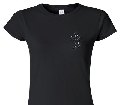 Custom Womens Soft Style 100% Cotton Black T-Shirt