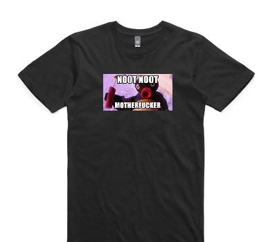 Custom AS Colour 100% Cotton Black T-Shirt