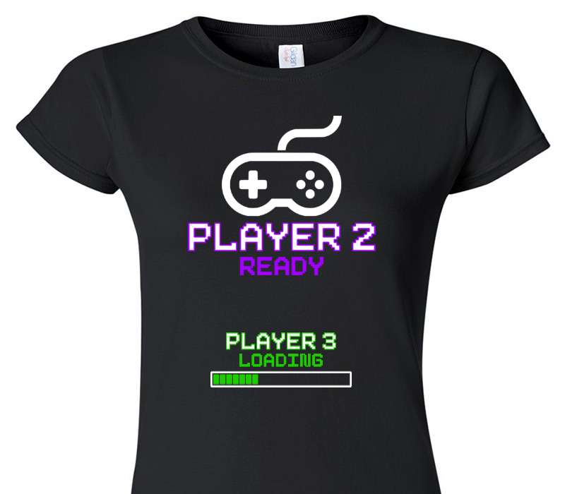Custom Womens Soft Style 100% Cotton Black T-Shirt