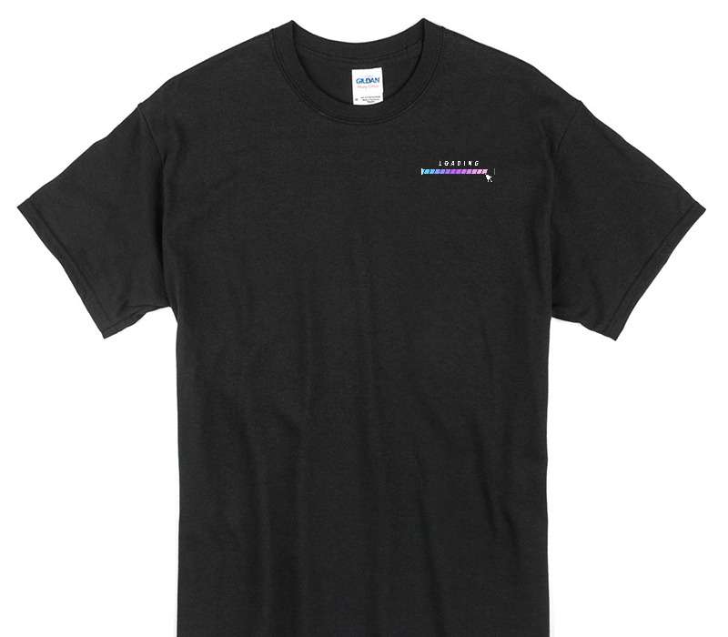Custom Gildan 100% Cotton Black T-Shirt