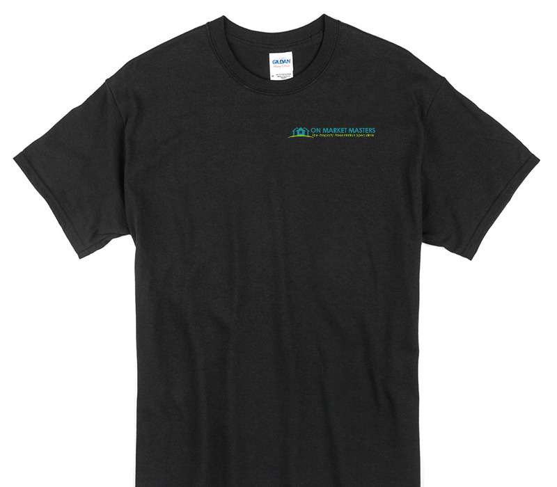 Custom Gildan 100% Cotton Black T-Shirt