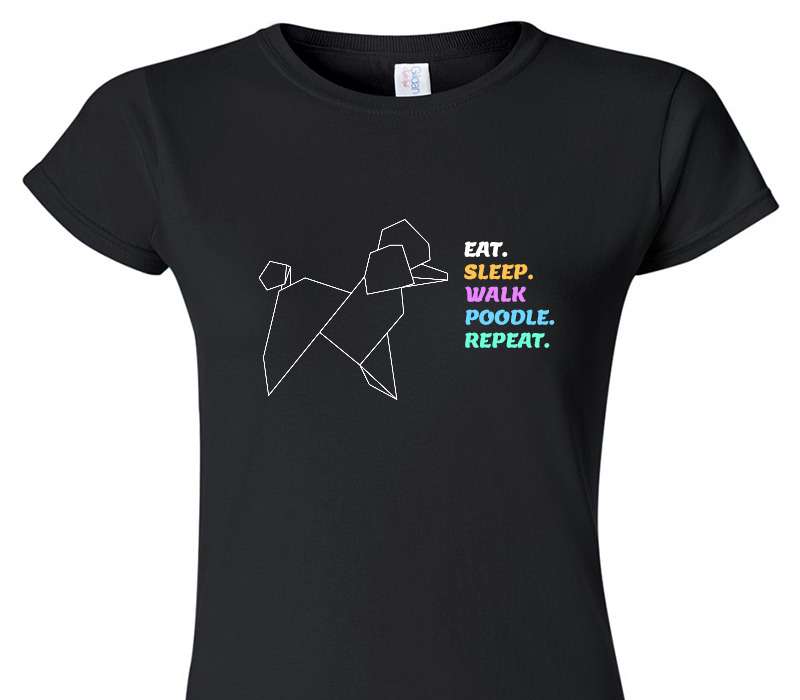 Custom Womens Soft Style 100% Cotton Black T-Shirt