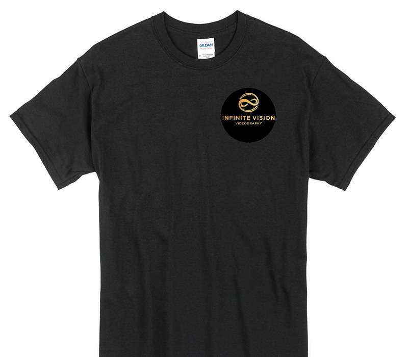 Custom Gildan 100% Cotton Black T-Shirt