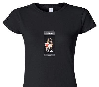 Custom Womens Soft Style 100% Cotton Black T-Shirt