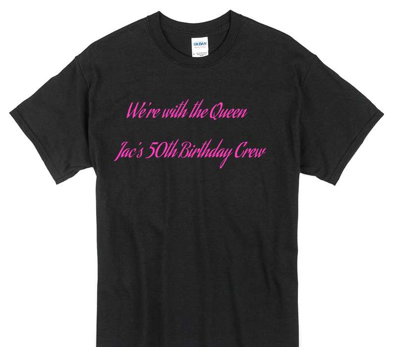 Custom Gildan 100% Cotton Black T-Shirt