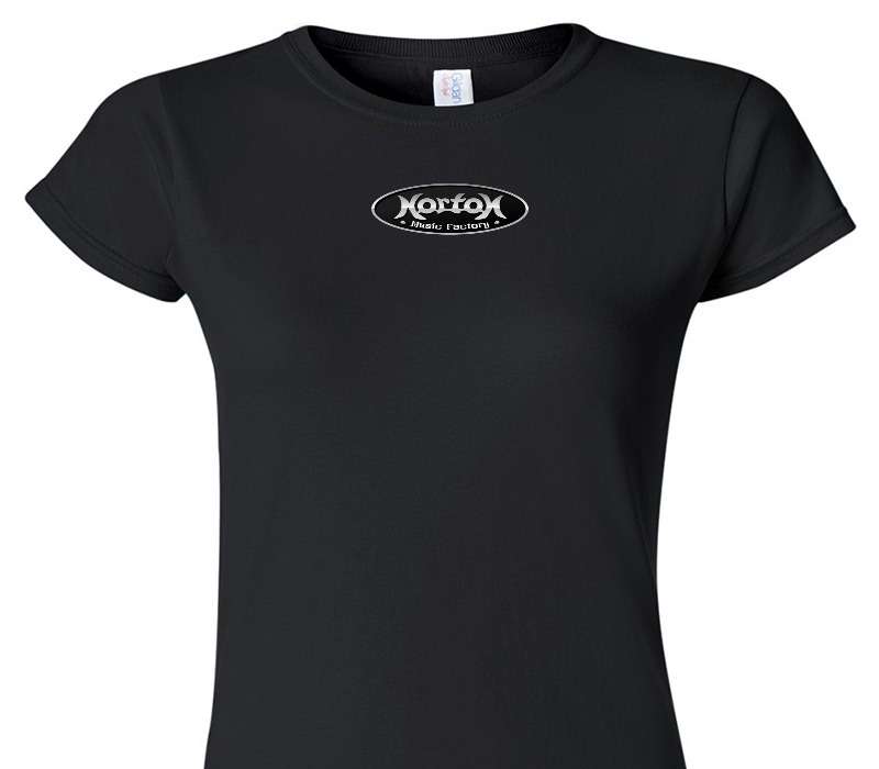 Custom Womens Soft Style 100% Cotton Black T-Shirt