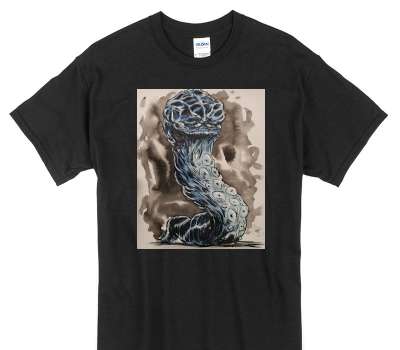 Custom Gildan 100% Cotton Black T-Shirt