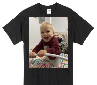 Custom Gildan 100% Cotton Black T-Shirt