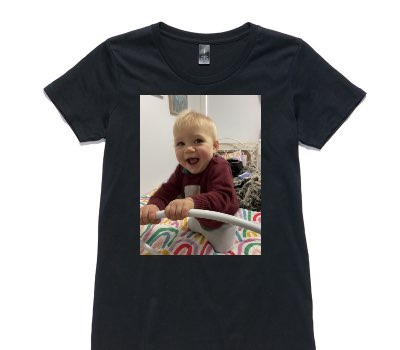 Custom Womens AS Colour 100% Cotton Black T-Shirt
