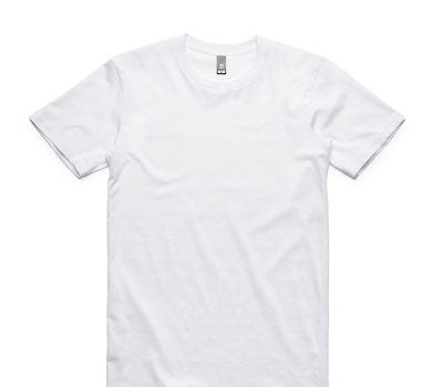 Custom AS Colour 100% Cotton White T-Shirt