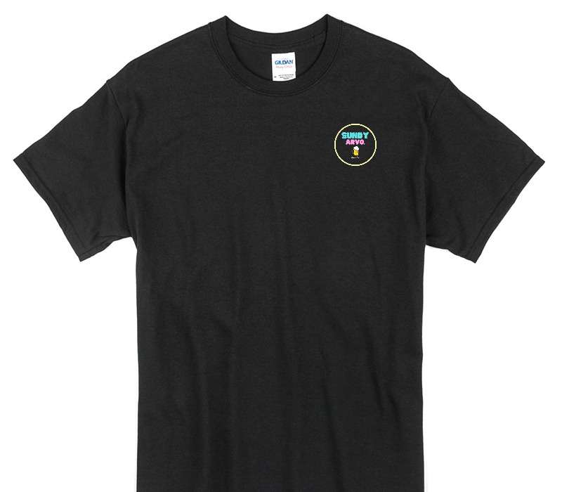 Custom Gildan 100% Cotton Black T-Shirt
