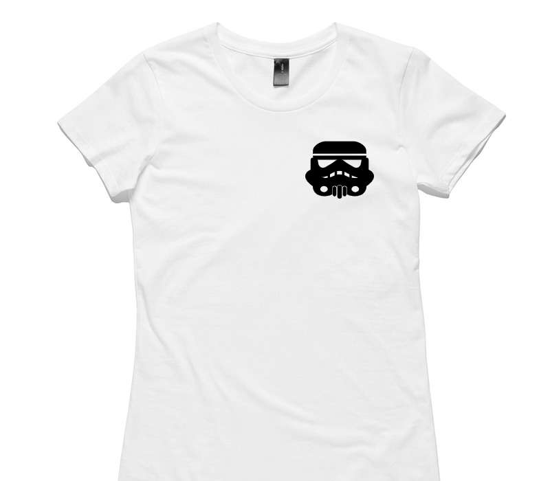 Custom Womens AS Colour 100% Cotton White T-Shirt