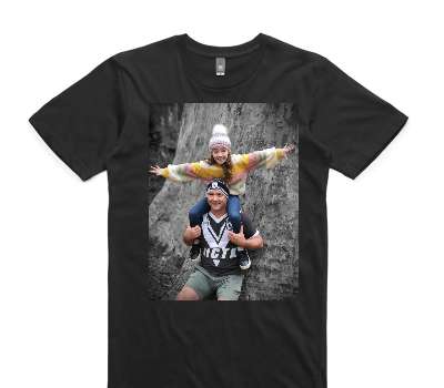 Custom AS Colour 100% Cotton Black T-Shirt