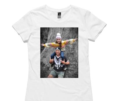 Custom Womens AS Colour 100% Cotton White T-Shirt